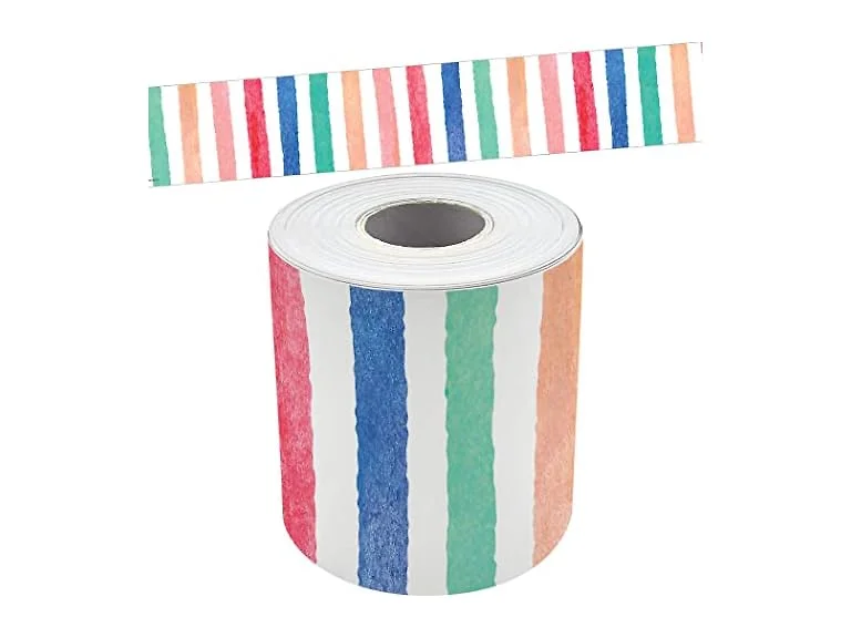 Teacher Created Resources Watercolor Stripes Border