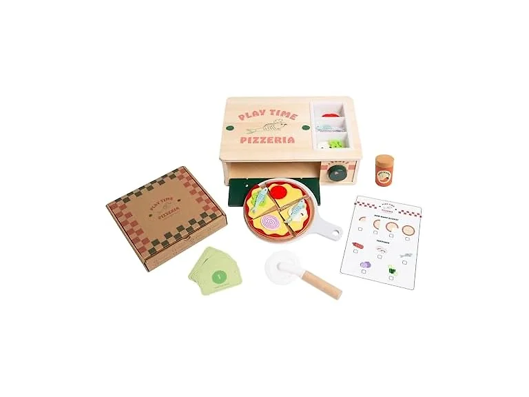 Pearhead Wooden Pizzeria Play Food Set