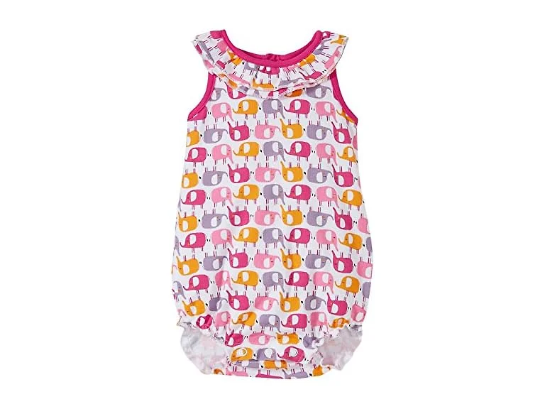 Zutano Girls (6 MOS) Ellas Elephants Ruffle Bubble
