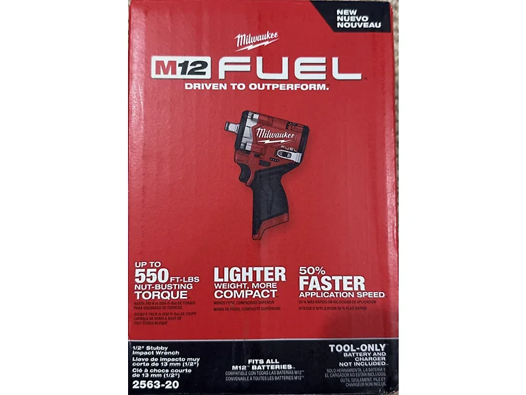 Milwaukee 2563-20 M12 Stubby 1/2" Impact Wrench