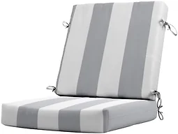 Dining Chair Cushion Grey/Whit
