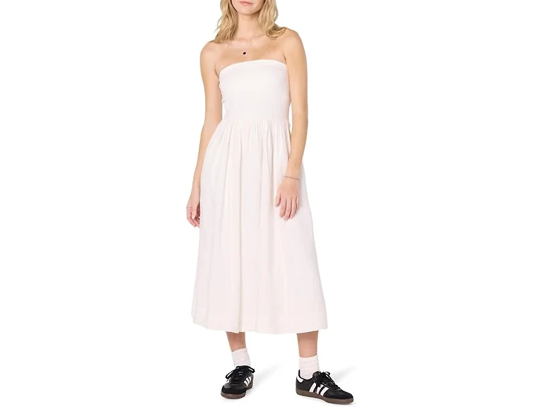 The Drop Women (S) Hellen Strapless Mixed Dress