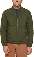 Levi's Men's Quilted Open Bottom Bomber Jacket, Army Green, Medium