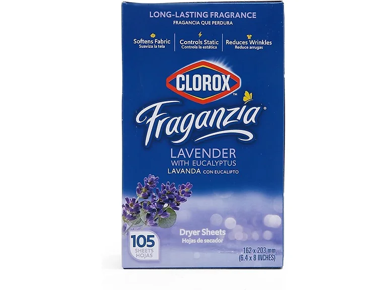Clorox Fraganzia Dryer Sheets Lavender Eucalyptus