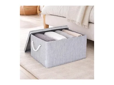 CROS Storage Baskets with Lid 2 Pack Grey