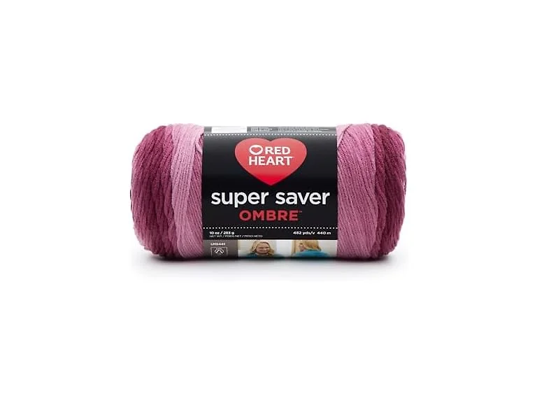 RED HEART E305.3965 Super Saver Ombre Yarn, Mai Tai