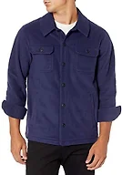 Amazon Essentials Men's Long-Sleeve Polar Fleece Shirt Jacket for Winter, Navy, XX-Large