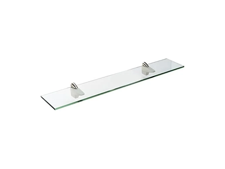 Spancraft 8\" x 21\" Brushed Steel Falcon Glass Shelf