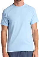 Gaiam Men’s Supine Crewneck Top, Relaxed Fit, Stretch Midweight Material, Cashmere Blue, Small