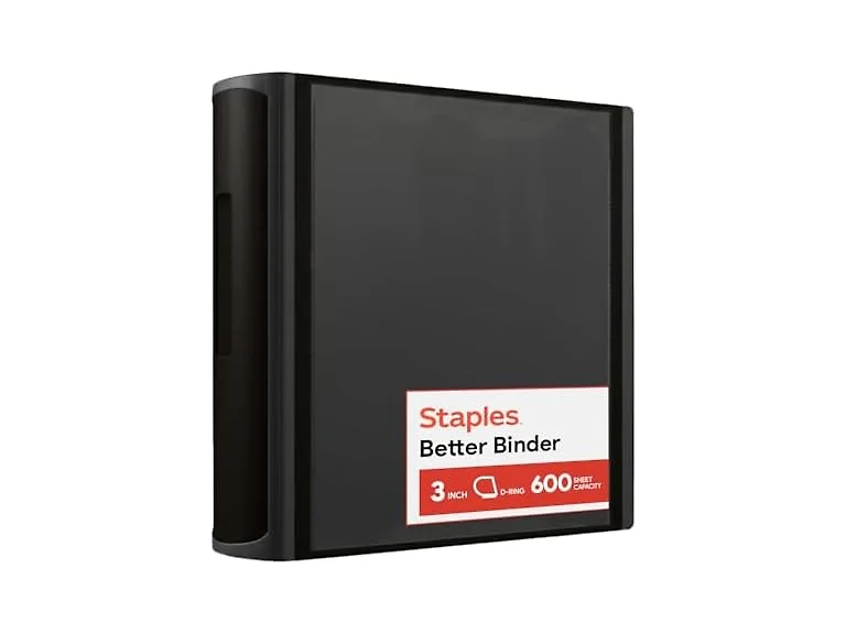 STAPLES Staples Better 3-Inch D-Ring Binder,