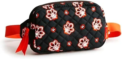 Vera Bradley Premium Cotton Mini Belt Bag Dark Red/Yellow Bandana