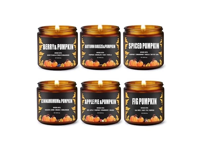 keliperry Fall Candles Set of 6