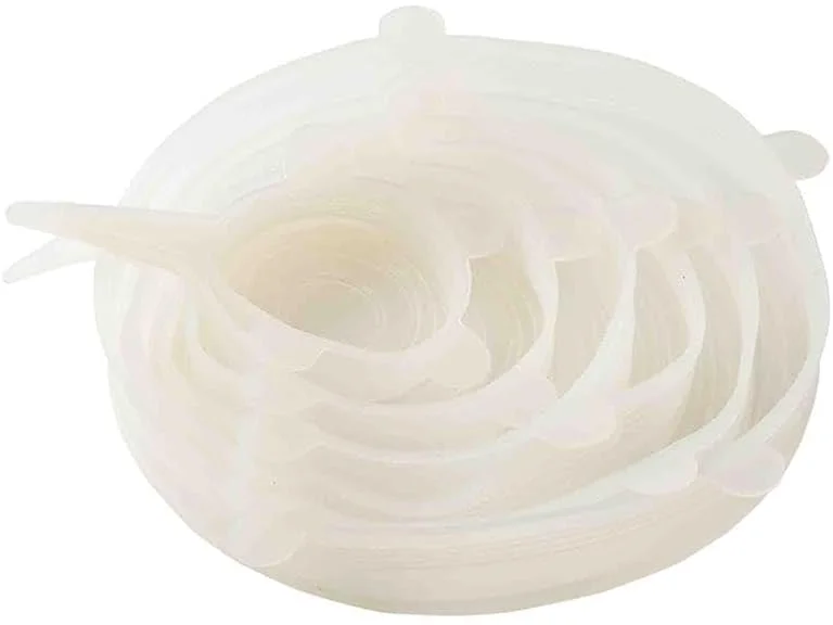 TableCraft 12789 Round Reusable Stretch Lids Set of 6