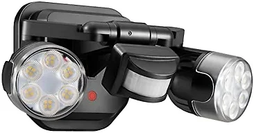 OREiN Motion Sensor Outdoor Security Light, Adjustable Dual-Head LED Flood Light, 3 Modes(Motion/Manual/Dusk to Dawn), 150W Equivalent 5000K, IP65 Waterproof Exterior Lighting, Hardwired