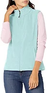 Amazon Essentials Women's Plus Size Full-Zip Polar Fleece Vest, aqua, 1X