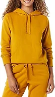 Amazon Essentials Women's Regular-Fit Brushed Back Fleece Pullover Hoodie (Available in Plus Size), Tobacco Brown, Small