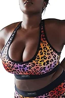 Savage X, Womens, Lineup Low-Impact Sports Bra, Caramel Leopard, S