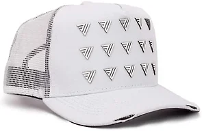 Urban Effort Snapback Trucker Hat l Breathable Mesh Baseball Cap for Men & Women l Adjustable Fit for Casual & Streetwear, White