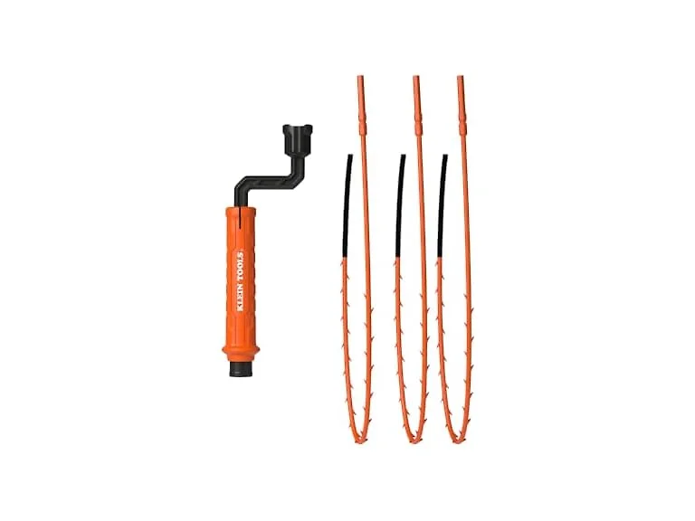KLEIN TOOLS Drain Snake Auger Hair Clog Removal Tool, 3Pk