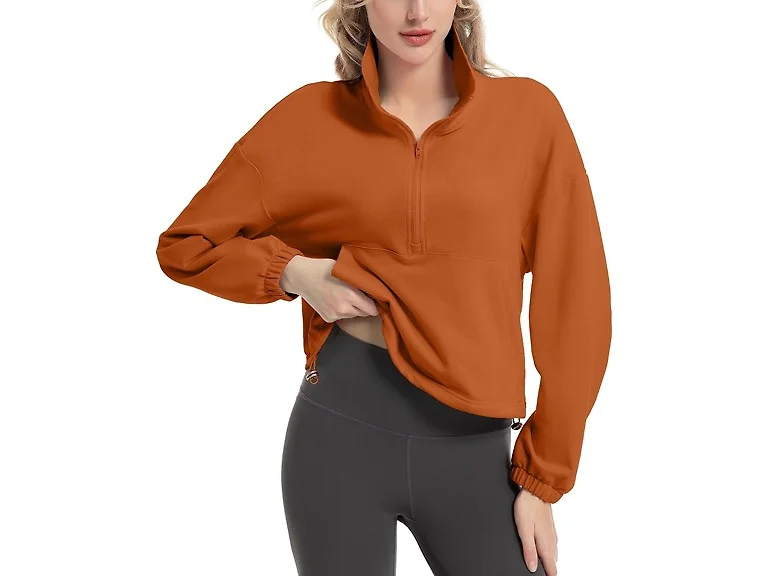 FKEEP Women (M) Quarter Zip Pullover Collar