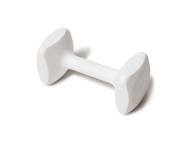 J&J Dog Supplies Obedience Retrieving Dumbbell, White
