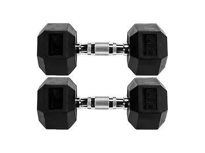 Fitvids Encased Hex Dumbbell, 25LB Pair