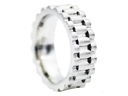 Blackjack Jewelry S-BJZ63W-10 10 Stainless Steel Blue CZ Lion Ring Silver