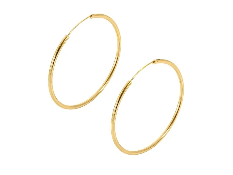 14K Gold Plated Hoop Earrings 50mm