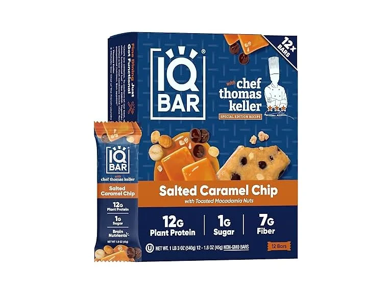24CT IQBAR Clean Plant Protein Bars- Salted Caramel