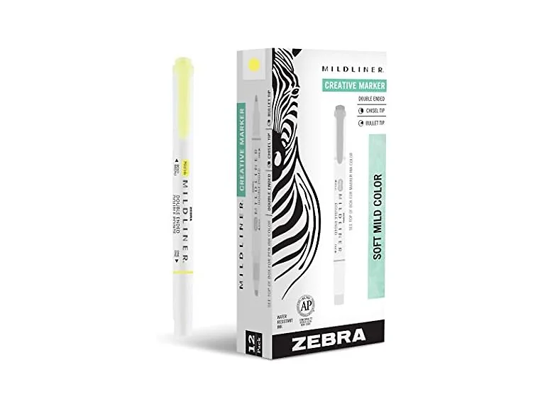 Zebra Pen MILDLINER No Bleed Highlighter, Yellow Color