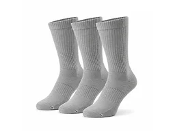 PBG GROUP PBG-24PCREWGRY10 Size 10-13 Mens Crew Socks Cot