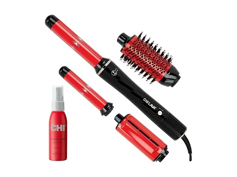 CHI Lava AirWave & CHI 44 Iron Guard (2 Oz) Gift Duo, Black & Red