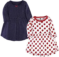 Hudson Baby Girl's Cotton Dresses, Apple, 18-24 Months